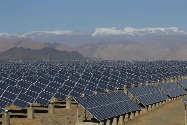 Solar panels park India