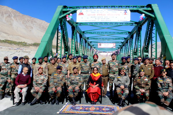 Sitharaman also inaugurated a bridge on river Shyok on the road between Durbuk and Daulat Beg Oldi.