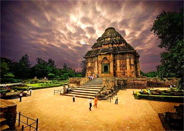 Konark Sun Temple is a 13th-century CE sun temple at Konark about 35 kilometres (22 mi) northeast from Puri on the coastline of Odisha, India.