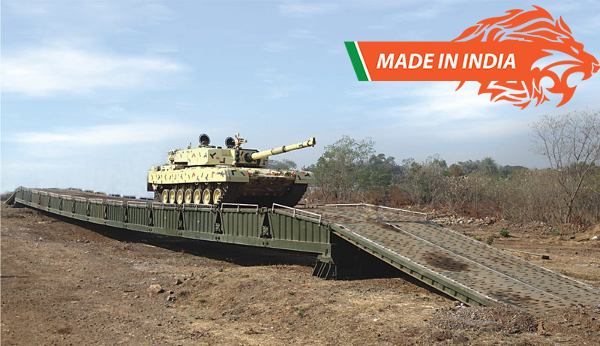 The Defence Research and Development Organisation (DRDO) has launched a 46-metre MLC-70 modular bridge made out of steel that can carry battle tanks.