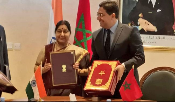 India and Morocco on Monday signed four MoUs following the delegation-level talks between External Affairs Minister Sushma Swaraj and her Moroccan counterpart Nasser Bourita in Rabat.
