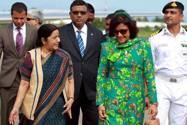 Swaraj meets top Maldivian leadership; discusses cooperation in defence, health