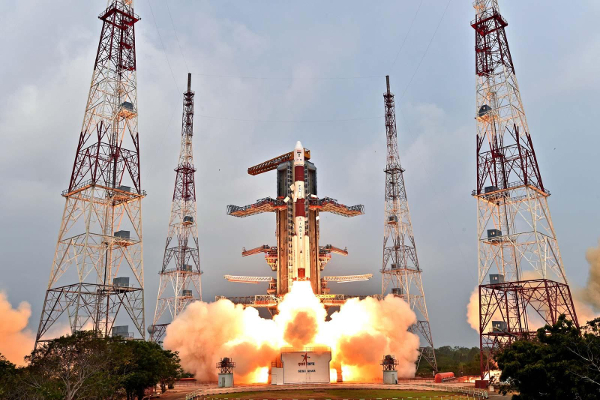 Indian rocket puts satellites in three orbits in first for nation