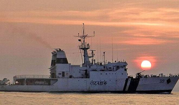 ICGS Vigraha sails into sunset