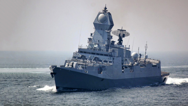 Indian Navy ships sail through South China Sea with 4-nation flotilla