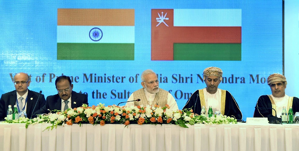 Modi at the Oman India Business Meet with Doval