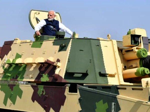 Narendra Modi Riding Tank