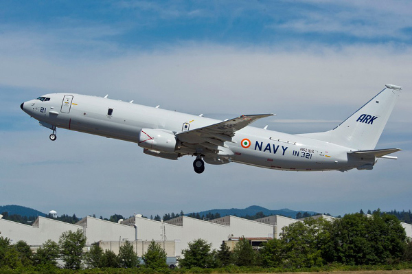 Indian Navy's P8I carrying out surveillance sorties in Gulf of Aden