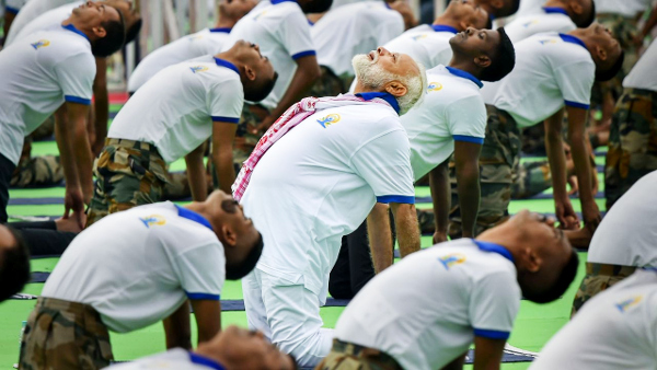 Yoga Day: PM Leads Celebrations in Ranchi, Thousands in India and World Roll Out Their Mats