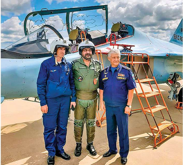 Air Chief Marshal Birender Singh Dhanoa flies Russia’s YAK-130 Jet