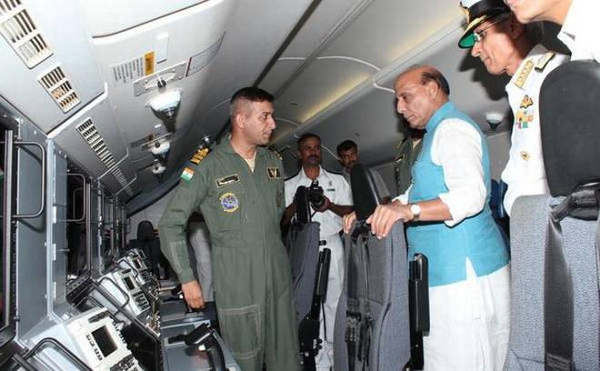 : Defence minister Rajnath Singh visited Indian Navy's indigenously conceived design and constructed frontline stealth frigate INS Shivalik and Indian Naval Submarine Sindhukirti on Sunday.