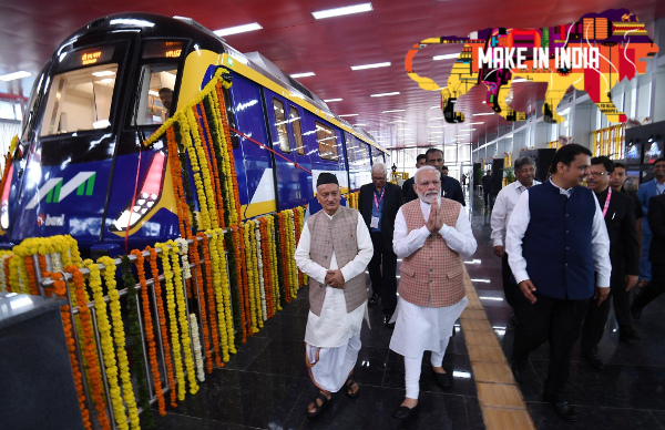 PM Modi launches Mumbai Metro coach under the Make in India initiative