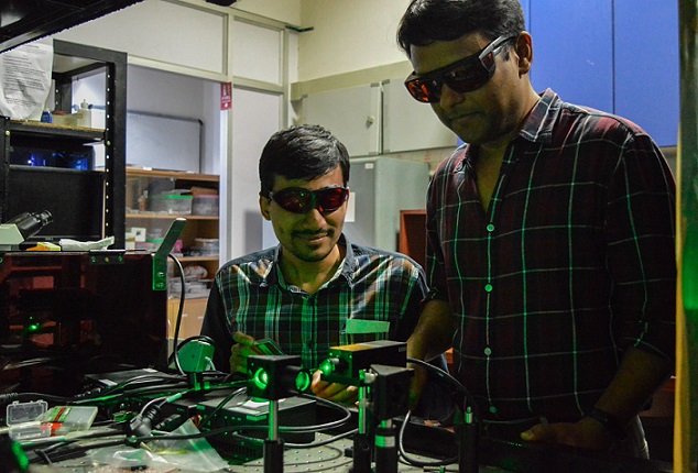 Researcher, Souvik Ghosh and Ambarish Ghosh at their lab