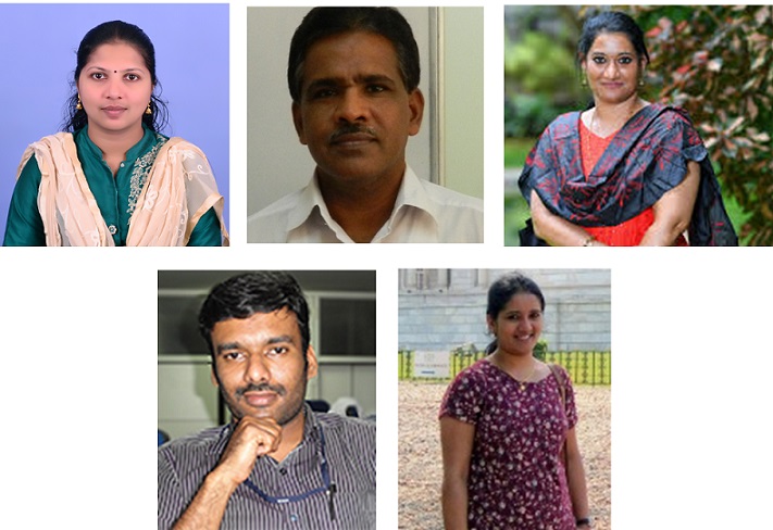 Top row L to R - Betsy Marydasan, Danaboyina Ramaiah, Asha S Nair Bottom row L to R - PS Saneesh Babu, Rajsree R Nair