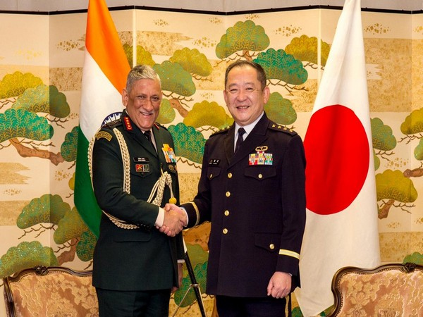 Japan: General Bipin Rawat interacts with General Goro Yuasa