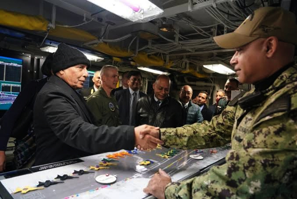 Rajnath Singh visits US naval air station, reflects on strong defence ties