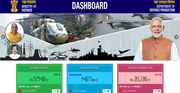 Rajnath launches dashboard of department of defence