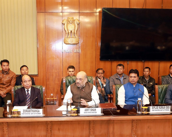 Shri Amit Shah presides over signing of Historic Agreement to end the Bru-Reang Refugee Crisis