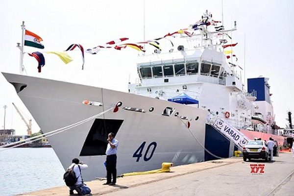 MoS Shipping Mandaviya launches Indian Coast Guard Patrol Vessel ‘Varad’ in Chennai