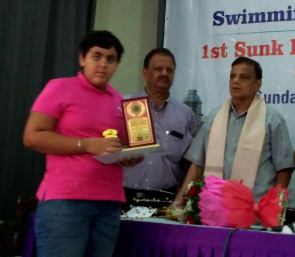 Ms Jiya Rai, an eleven year old daughter of Madan Rai, Master Chief at Arms II, posted in INS Shikra, created a world record on 15 Feb 20 by becoming the fastest special girl to swim 14 Km in open water