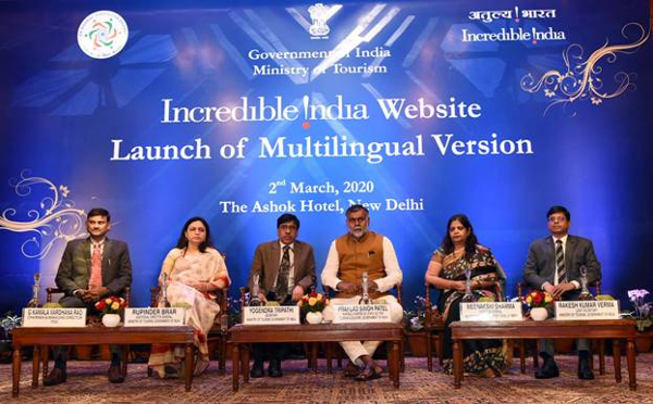 Union Tourism Minister Shri Prahlad Singh Patel launches multilingual Incredible India website in New Delhi