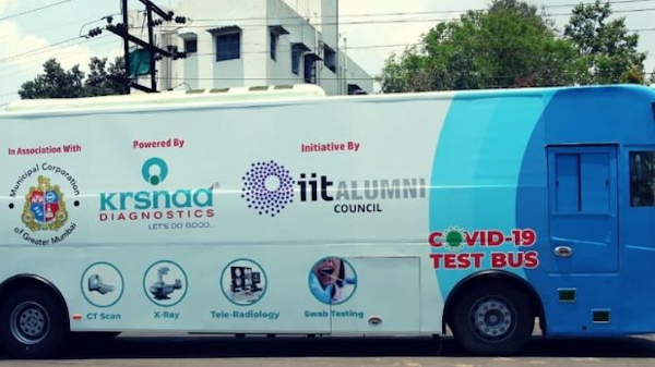 IIT Alumni Council Launches India’s First COVID-19 Test Bus in Mumbai