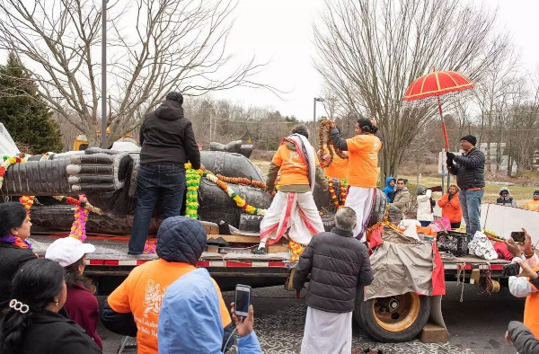 Shipped from India’s Telangana, 25-feet-tall Hanuman statue installed in US