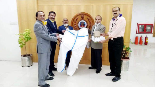"Launching of “Pavitrapati” Ayurvedic Biodegradable Face Mask and Anti-Microbial Body Suit Named “Aushada Tara”"