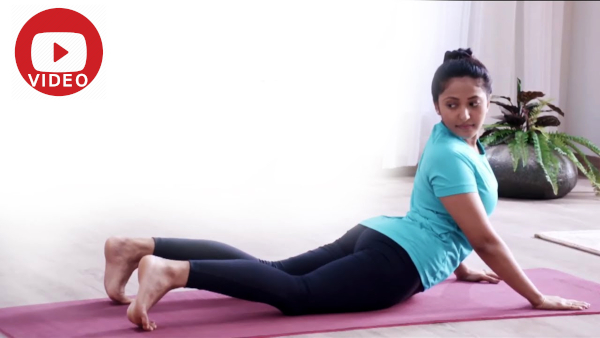 Tiryaka Bhujangasana | Twisting Cobra Yoga Pose