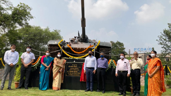 Installation of War Trophy T-55 Tank at PCDA(O) Pune