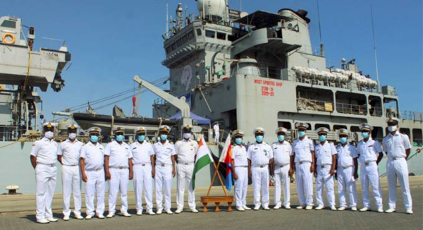 INS Airavat carrying food aid for Eritrea reaches Port Massawa