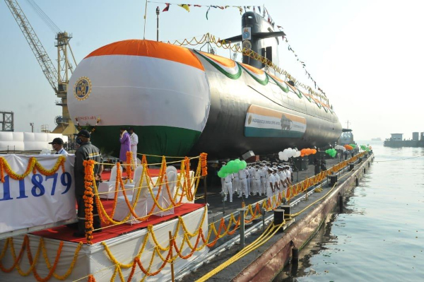 Indian Navy's fifth Scorpene class submarine 'Vagir' launched