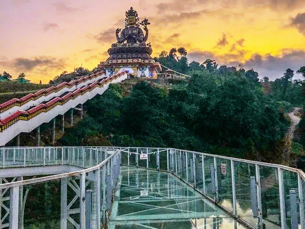 India’s first glass skywalk in Sikkim is located at 7,200 ft above sea level