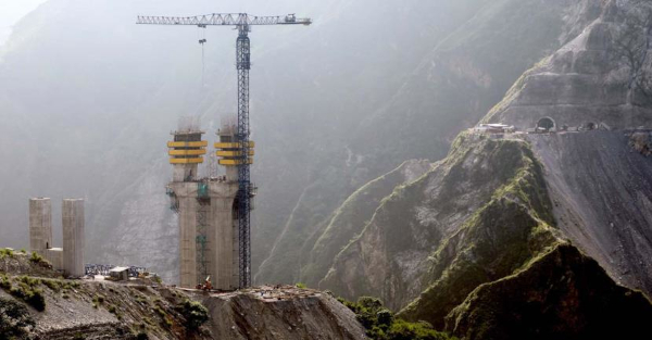 Indian Railways' First Cable-Stayed Anji Rail Bridge