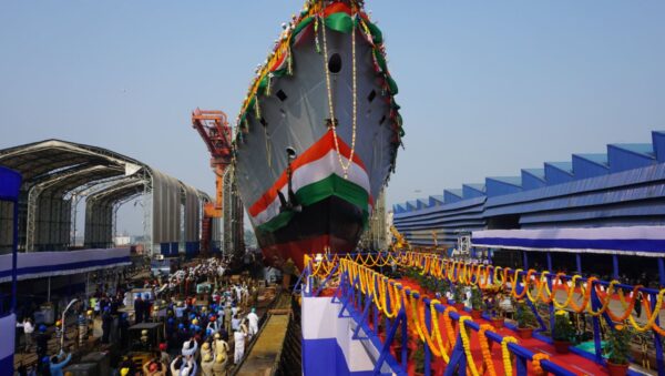 LAUNCH OF 2nd PROJECT 17A SHIP ‘HIMGIRI’