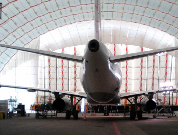 India gets its first inflatable hangar at Hyderabad airport