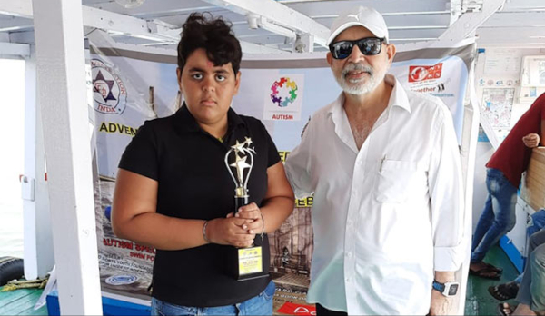 Jiya Rai, a 12 years old naval child, Swims 36 kilometers to create awareness about Autism Spectrum Disorder