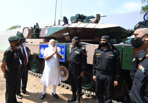 PM Modi hands over Arjun battle tank to Indian Army