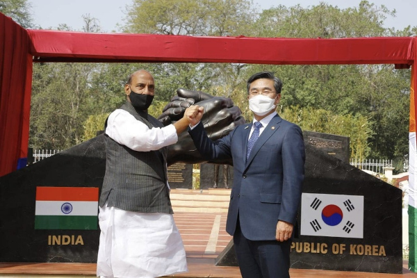 Indo-Korean Friendship Park Inaugurated by Mr Suh Wook, Hon'ble Minister of National Defence,Republic of Korea