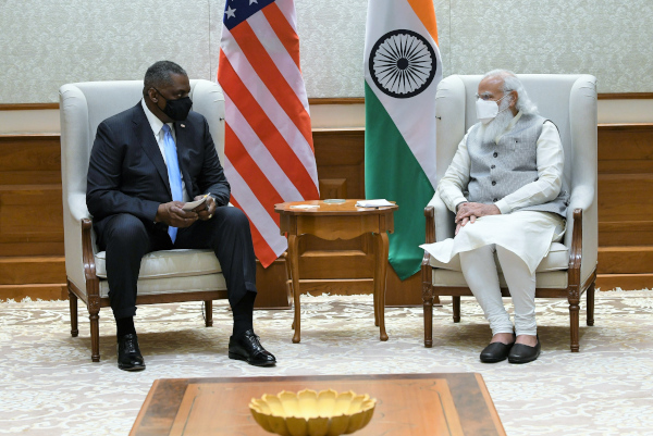 U.S. Secretary of Defense Lloyd James Austin III Calls on Prime Minister Shri Narendra Modi