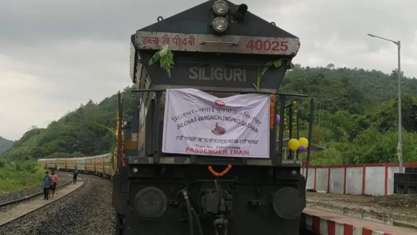 Manipur: Passenger train on trial run reaches Vaingaichunpao from Silchar