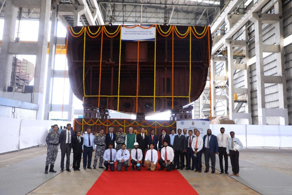 Keel Laying Ceremony For 1st Warship Of Asw Shallow Water Craft Project And 3rd Warship Of Survey Vessel Large Project