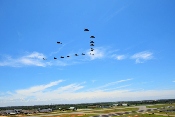 Indian Air Force Flies 14 Tejas Aircraft in Formation for First Time