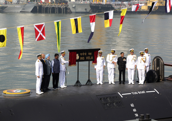 FOURTH SUBMARINE OF PROJECT-75 ‘INS VELA’ COMMISSIONED AT NAVAL DOCKYARD, MUMBAI