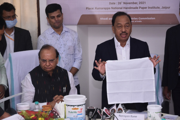 Narayan Rane launches unique anti-bacterial fabric; Says, it will help create rural employment andcontribute to environment protection