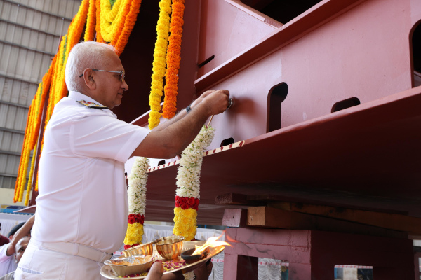 Keel Laying of Third Fleet Support Ship for Indian Navy