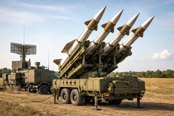 Pechora missile system in the field
