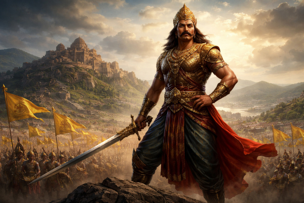 Pulakeshin II standing tall in glory