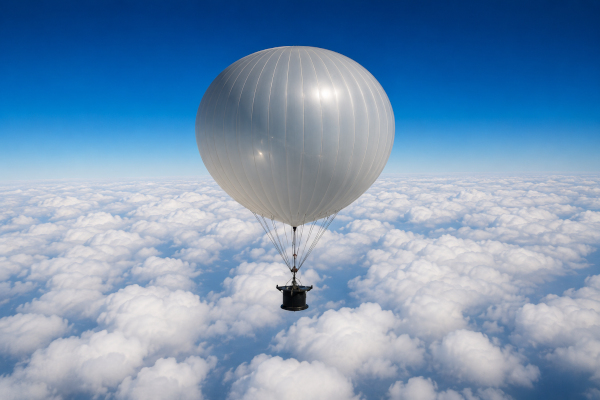 Balloon above the cloud blanket
