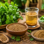Coriander in Ayurveda: Dhanyaka, the Everyday Herb That Quietly Protects Digestion, Pitta and the Indian Kitchen